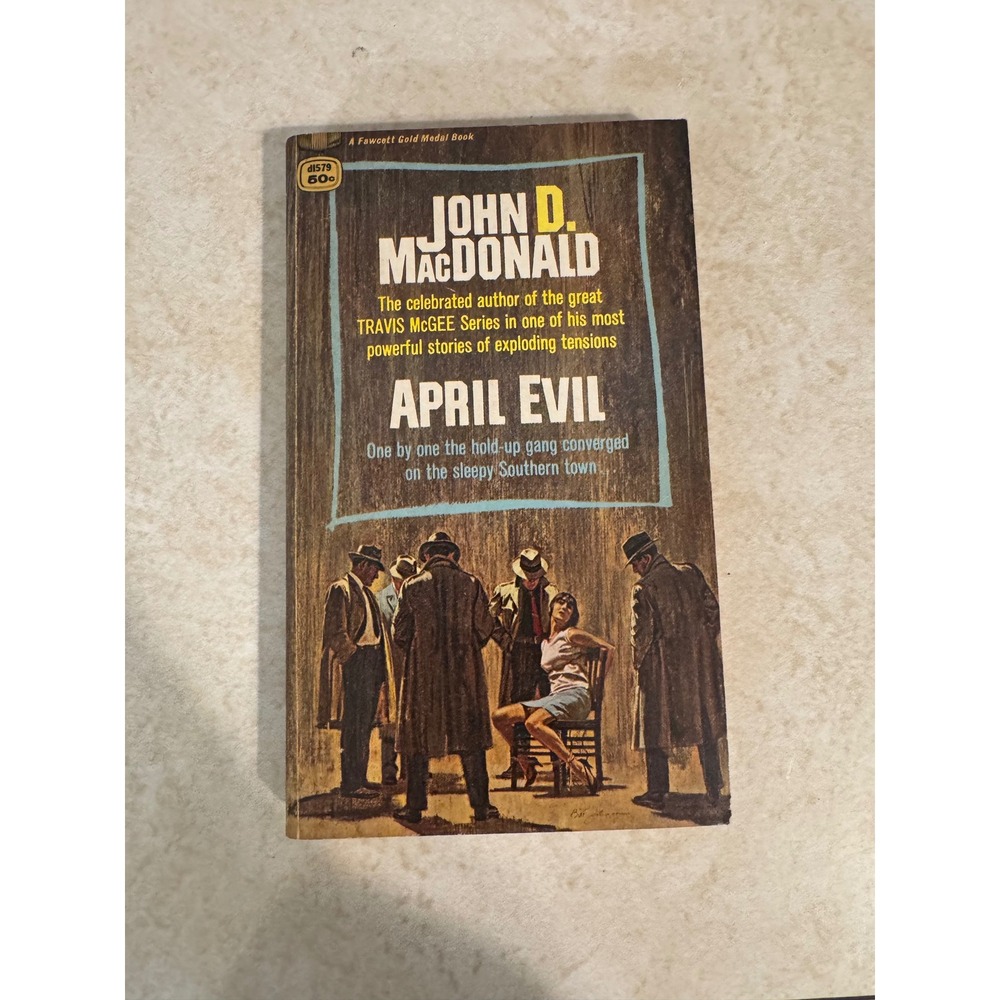 April Evil John‎ D MacDonald Vintage 1956 Fawcett Gold Medal Paperback d1579